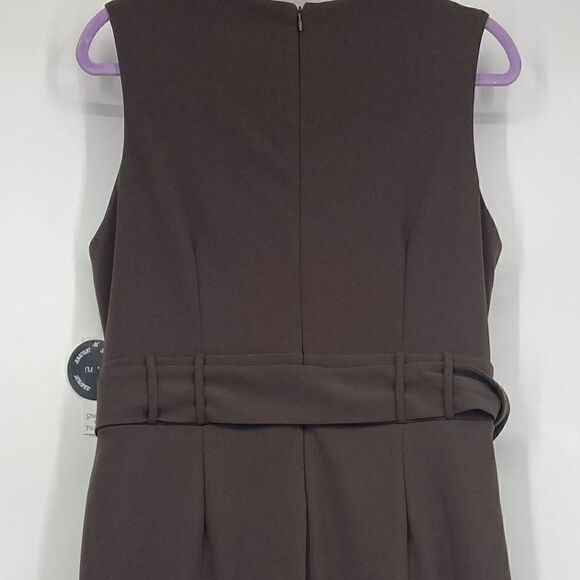 NWT Shelby&Palmer Split Flare Leg Jumpsuit Hot Fudge Color Size 16 - Picture 6 of 9